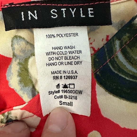 Red Floral Dress - Picture 2 of 3